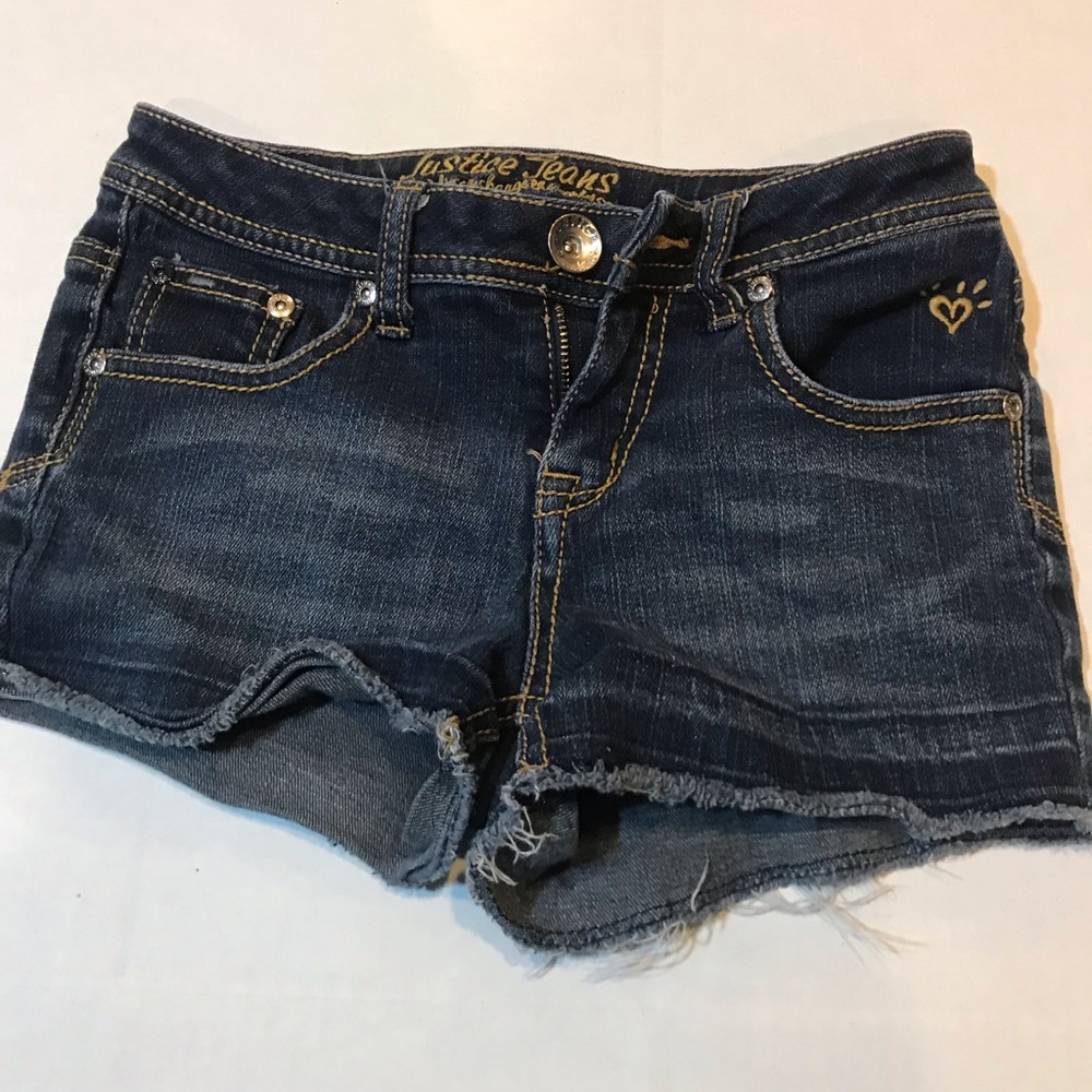 Justice girls jean shorts size 10R